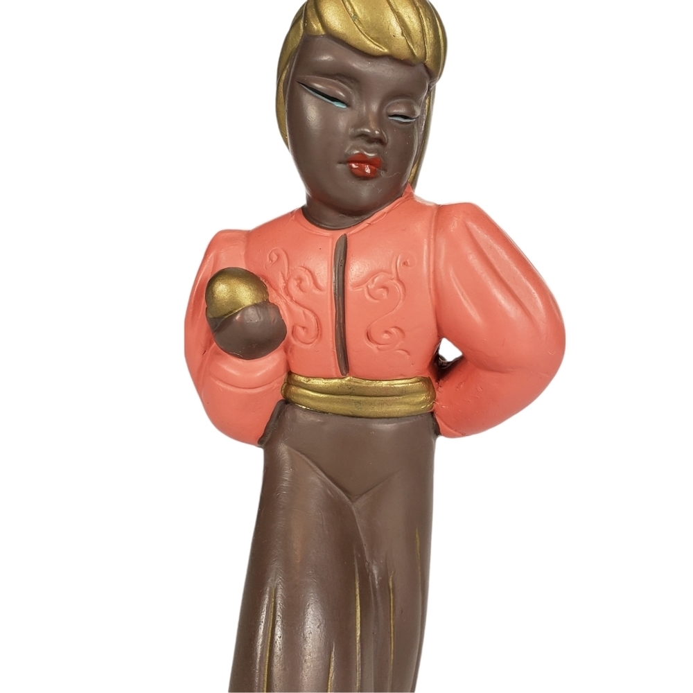 Vintage Alexander Backer ABCO Chalkware Mid Century MCM Nubian Dancers Figurine - Picture 10 of 16